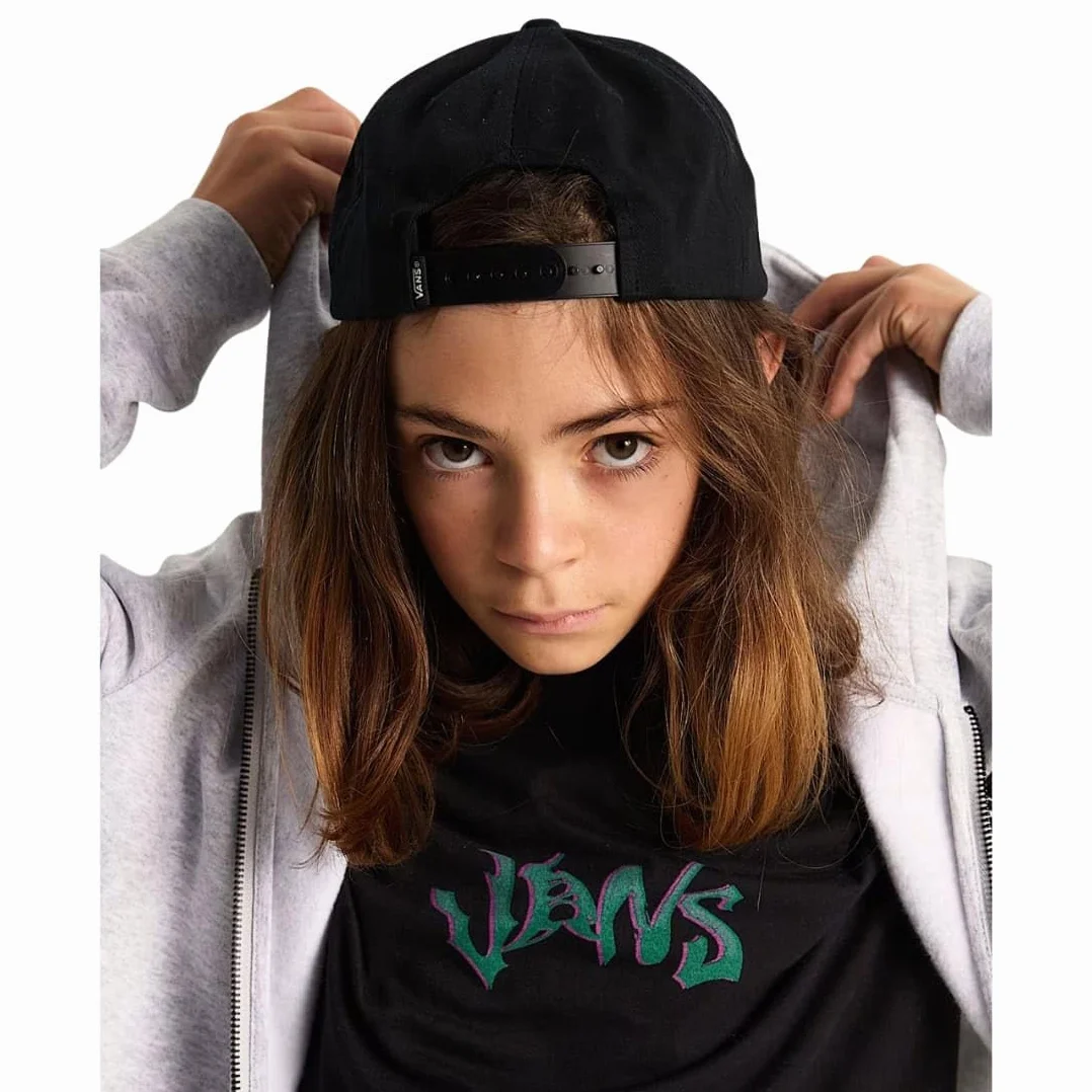Vans Drop V Logo Snapback Cappello a Falda Larga Bambini Ragazzi