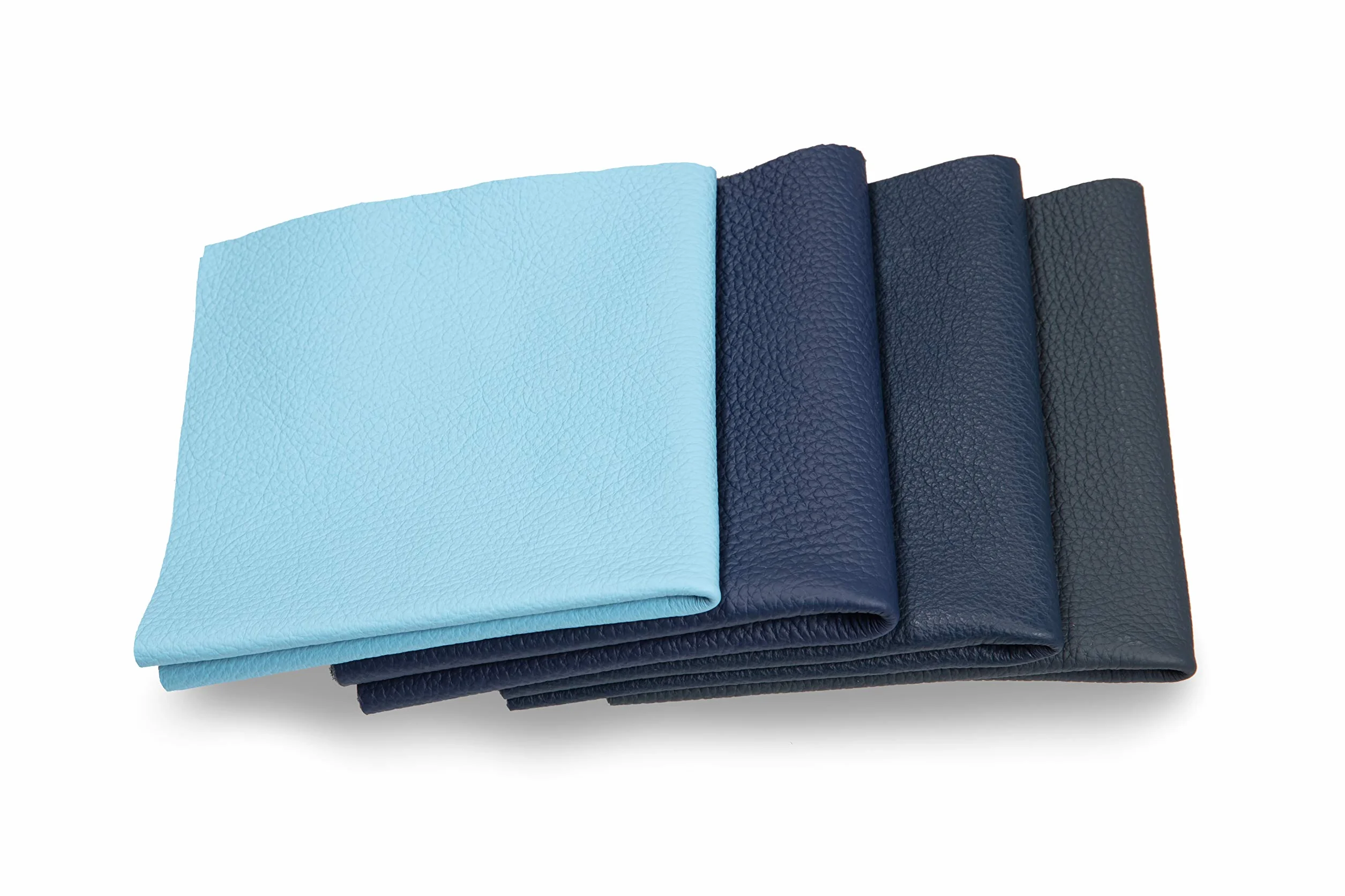 Ritagli di Pelle Blu, Scampoli di Cuoio, Formato A0, 0,8 kg, Grandi Dimensioni per Borse e Scarpe
