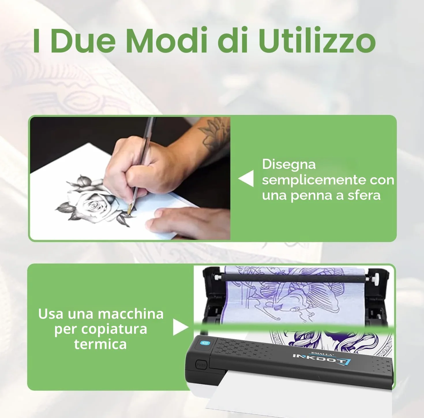 Fogli per Tattoo Stencil, 20pcs Transfer Paper Carta Termica