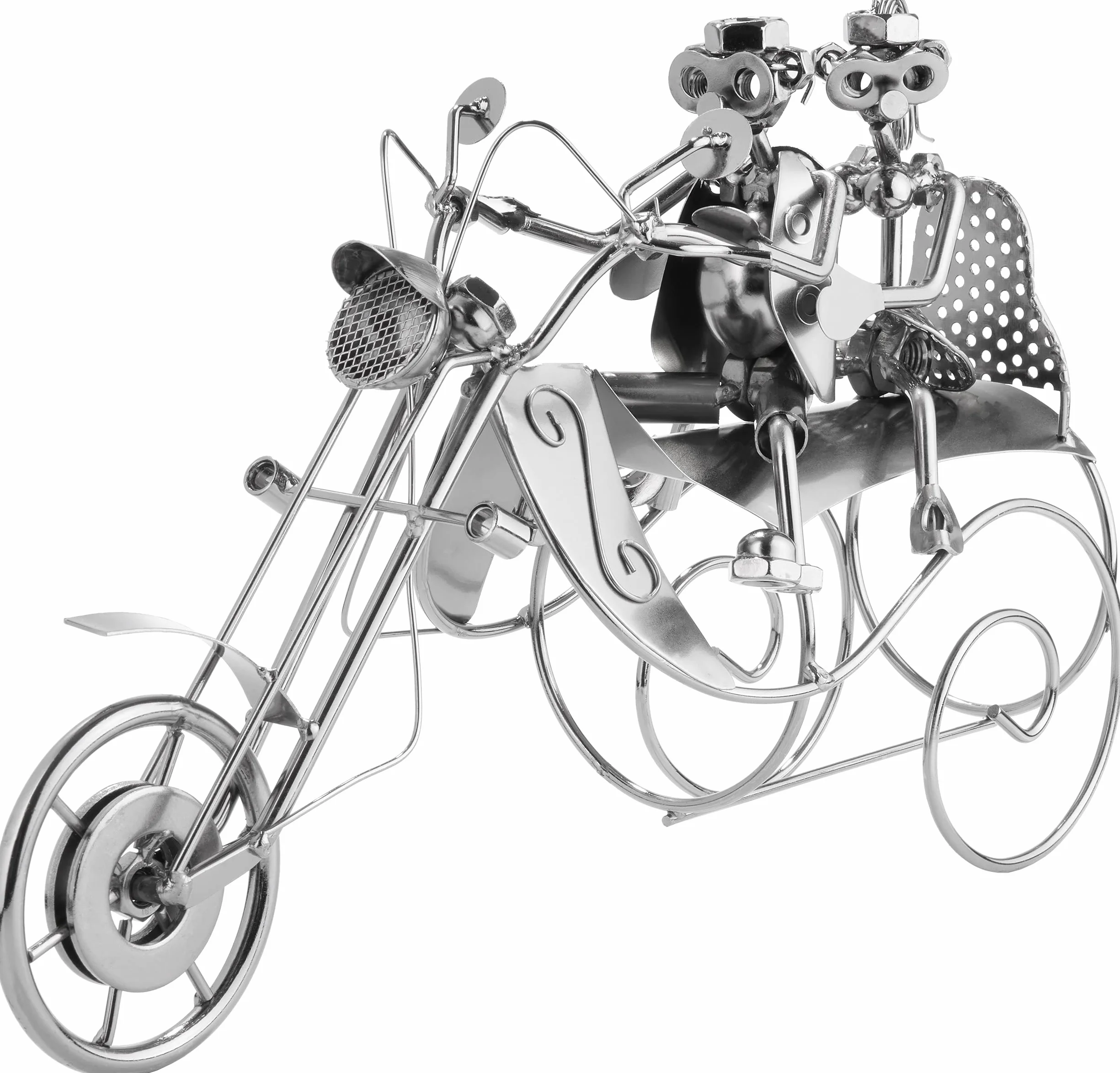 BRUBAKER Portabottiglie da vino regalo - coppia in motocicletta