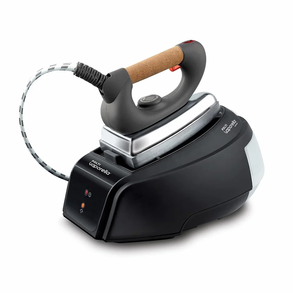 Polti Vaporella Forever 615 Pro, Ferro da Stiro a Vapore con Caldaia ad Autonomia Illimitata, Pressione 4 Bar, Potenza 2150 W, Serbatoio Estraibile da 0,7 L, Riscaldamento in 3 Minuti, Nero e Acciaio