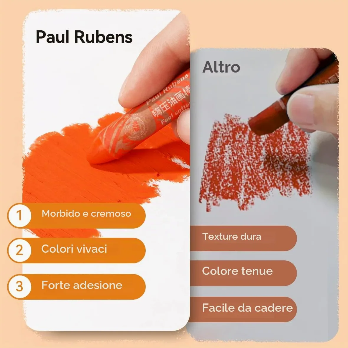 Paul Rubens HaiYa - Set di pastelli a olio, 60 colori, colori soffici, vivaci e cremosi, 10 fogli di carta pastello a olio, 1 colla di copertura, 1 raschietto e 1 pennarello acrilico nero