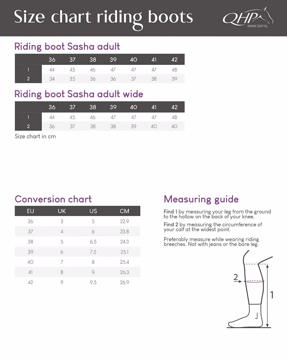 QHP Bottes d'équitation personnalisable