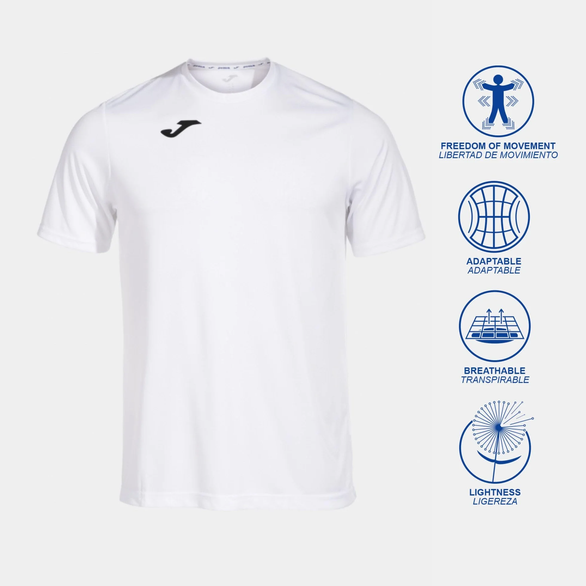 Joma T-Shirt Sportiva da Uomo Leggera e Traspirante per Corsa e Fitness, 6XS-3XL