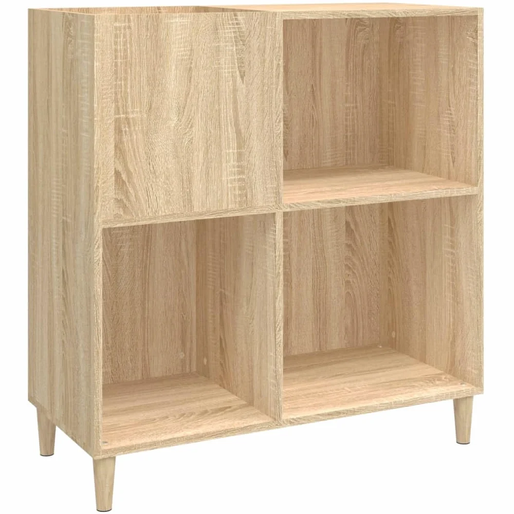Mobile porta dischi in rovere Sonoma – Scaffale CD/Vinile, Libreria in legno, 84,5 x 38 x 89 cm, armadio multifunzione