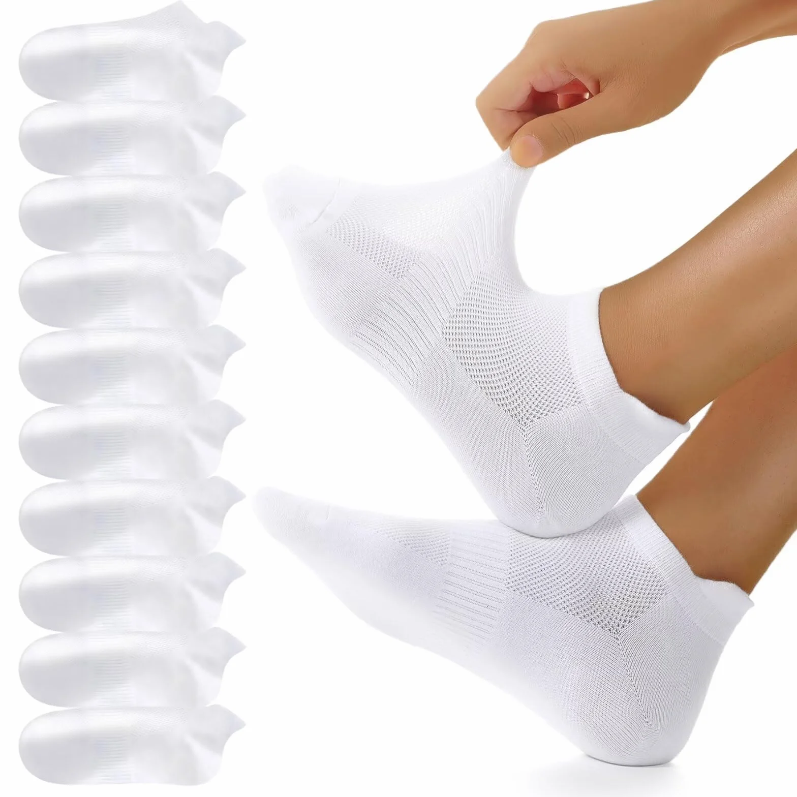 YouShow 10 Paia Calzini Corti Uomo Donna Sportive Traspirante Calze Cotone