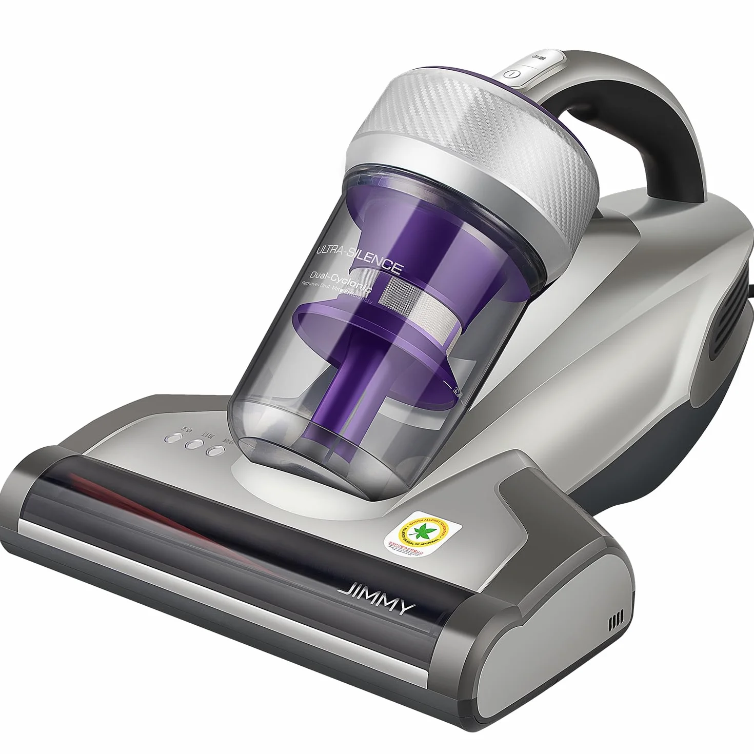 Jimmy JV35 Aspiratore per Materassi con Sterilizzazione UV, 700W 14Kpa Battimaterasso Antiacaro, Filtro HEPA, Sistema di Filtrazione Dual-Cyclonic e Certificato di Qualità