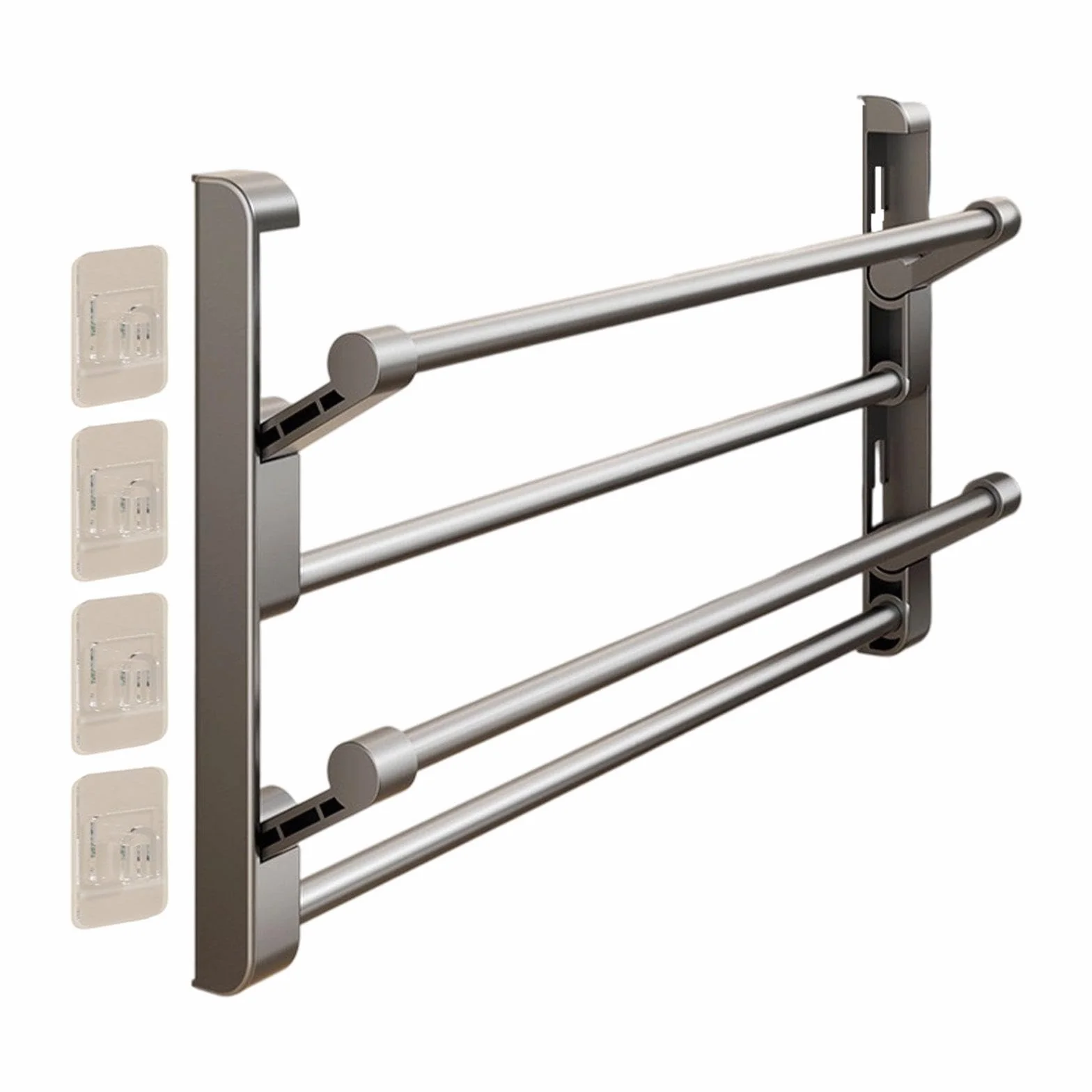 Baoblaze Portascarpe Scarpiera Da Parete Organizzatore Sospeso Mensola per Calzature Pieghevole E Salvaspazio in Alluminio Adatto per Ingresso Bagno E Camera, 70 Cm