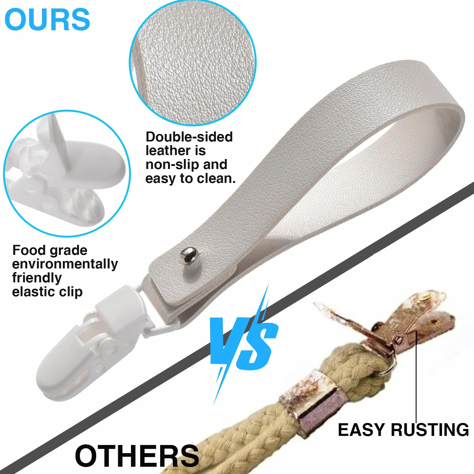 6 pezzi Porta Strofinacci Cucina, Ganci Asciugamani, Pinze Mare, Clip Teloni