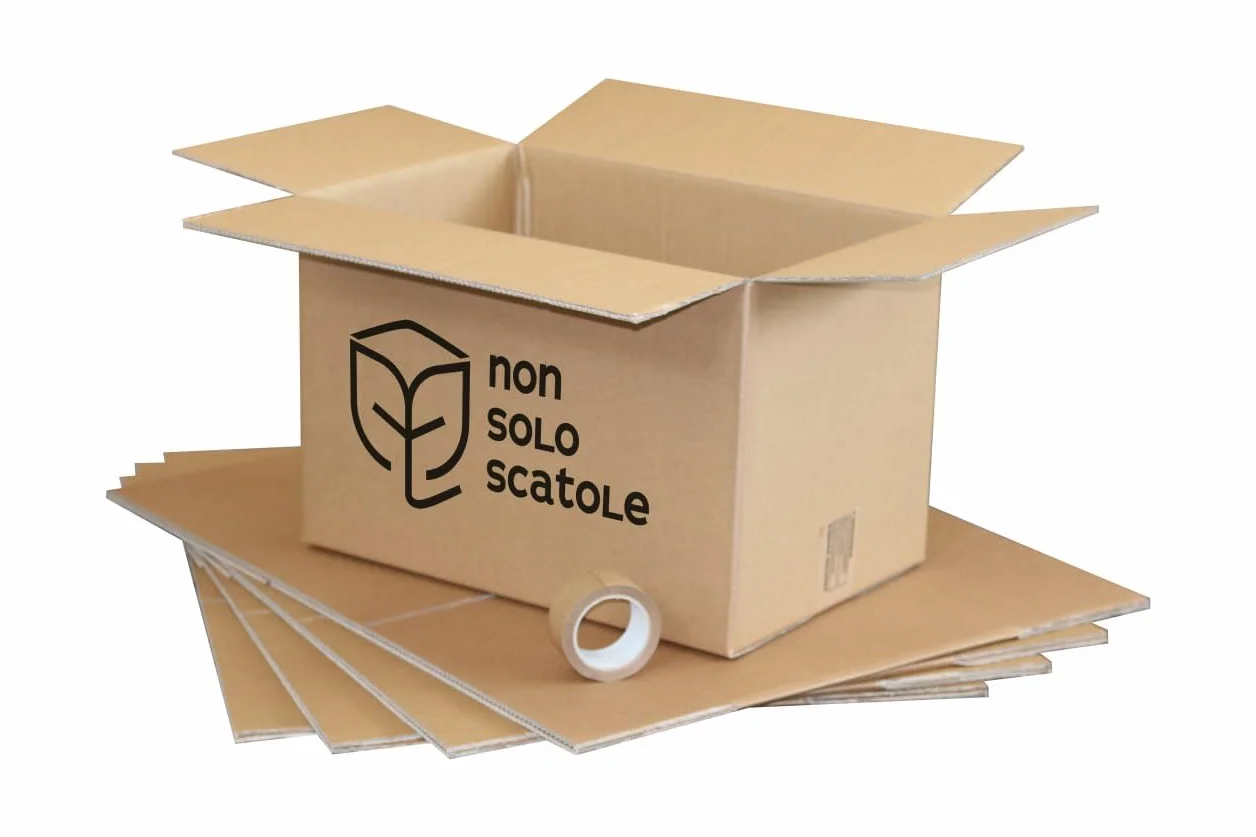 10 Scatole Trasloco Doppia Onda + Nastro Adesivo Imballaggio Cartoni Made in Italy