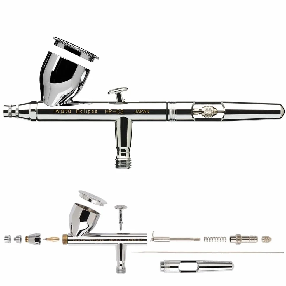 Aerografo Iwata Eclipse HP-CS 0.3 con Tubo aria telato Fengda 3 m attacco 1/8-1/8