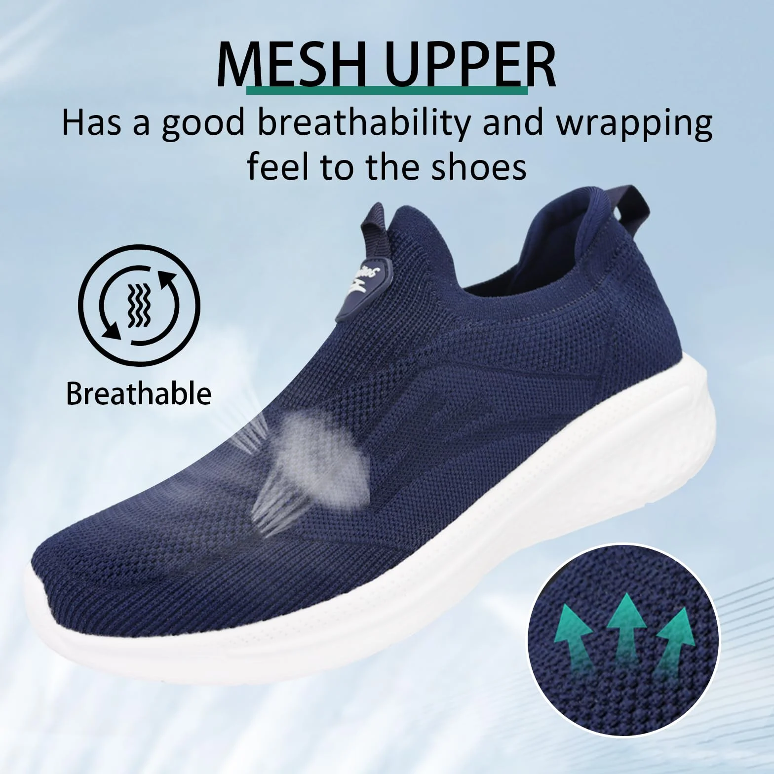 Giniros Sneaker Uomo Infilare Senza Lacci Slip on Scarpe da Running Leggero Outdoor Jogging