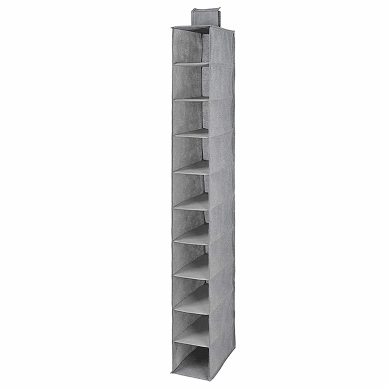 Scarpiera da appendere per armadio, 10 sezioni, organizer per scarpe, vestiti, cappelli