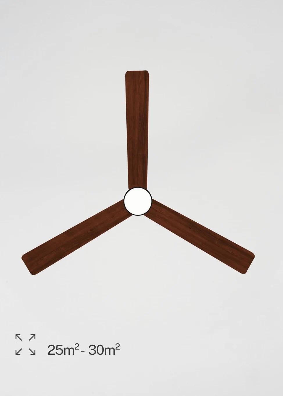 CREATE / WIND MODERN L/Ventilatore da soffitto con luce nero legno scuro con WiFi e telecomando / 40W, Luce LED 3 temperature, Ø152 cm, funzione estate-inverno