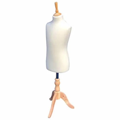 Bambini Manichino da Sarto con Base a Treppiede in Legno 6-8yrs