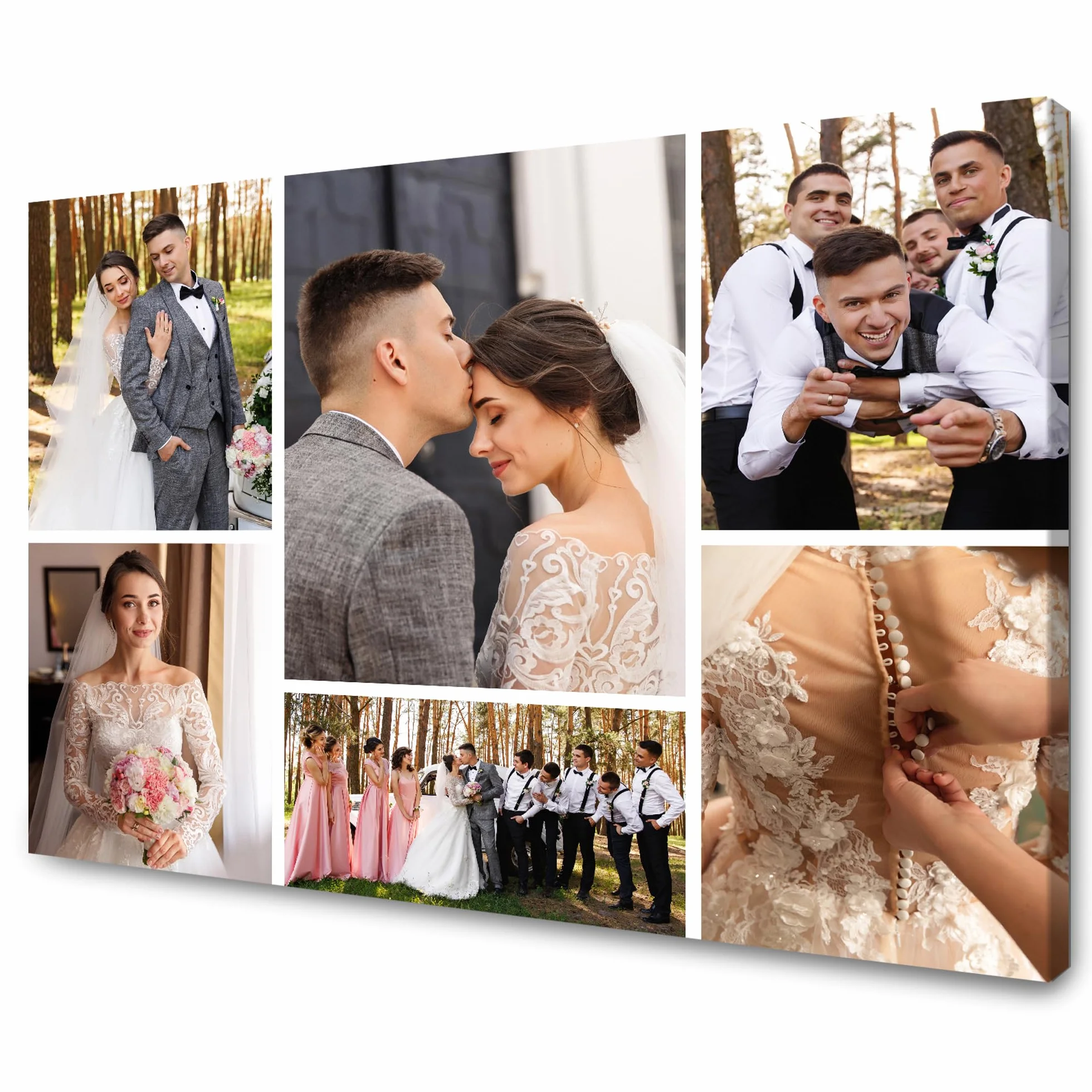 Tela personalizzata Collage fotografico 40x30 cm stampata su telaio