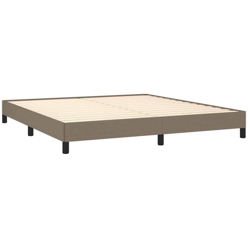 vidaXL Giroletto Senza Materasso Tortora 160x200 cm in Tessuto