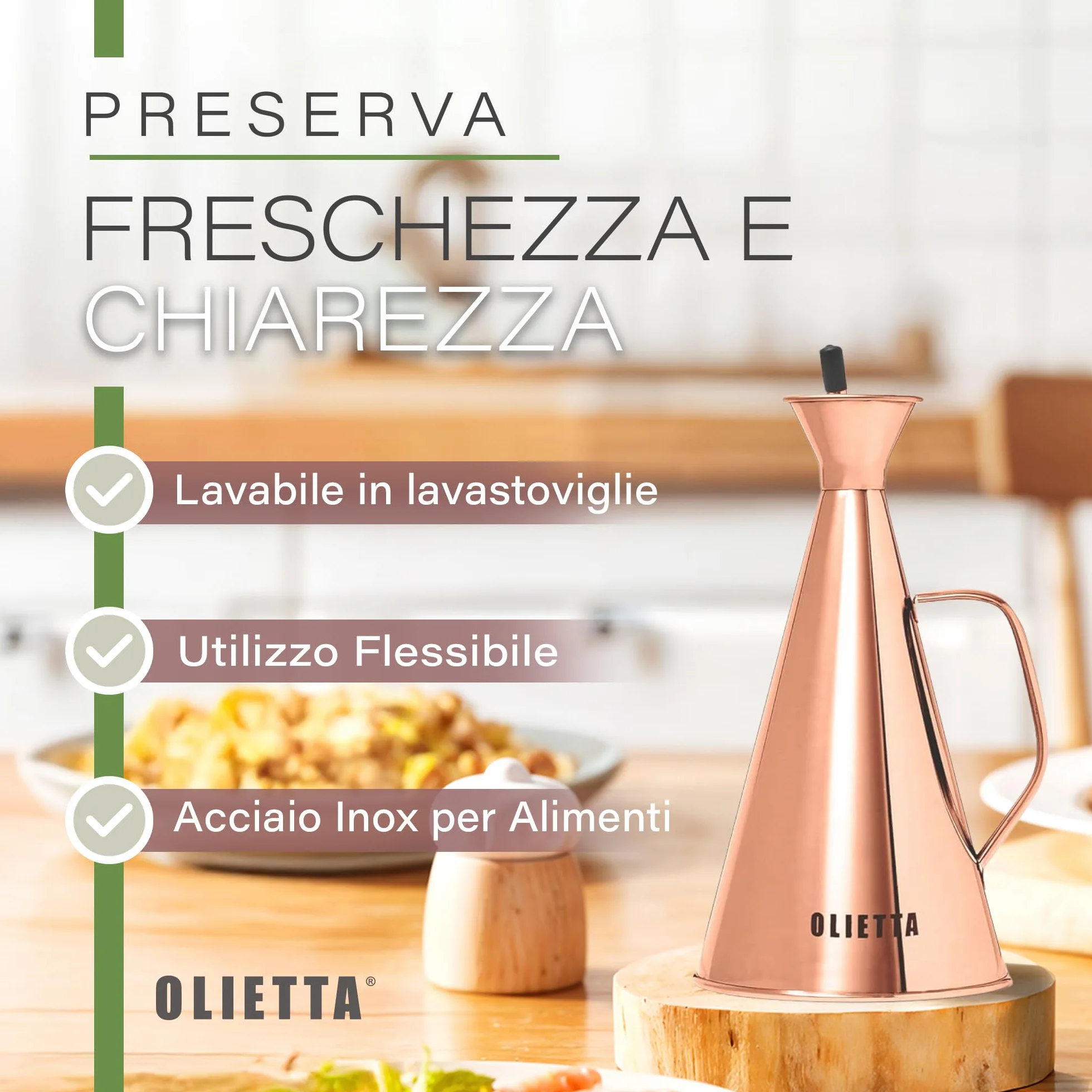 Oliera da Tavola in Acciaio Inossidabile 500ml Salvagoccia per Olio e Aceto