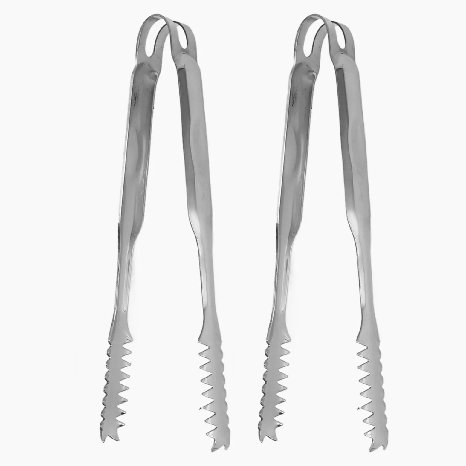 10 pezzi di pinze per ghiaccio in acciaio inox, pinze per alimenti da, griglia, barbecue e bar, pinze multiuso resistenti alla ruggine con presa salda, pinze in metallo faci (22,8 cm)