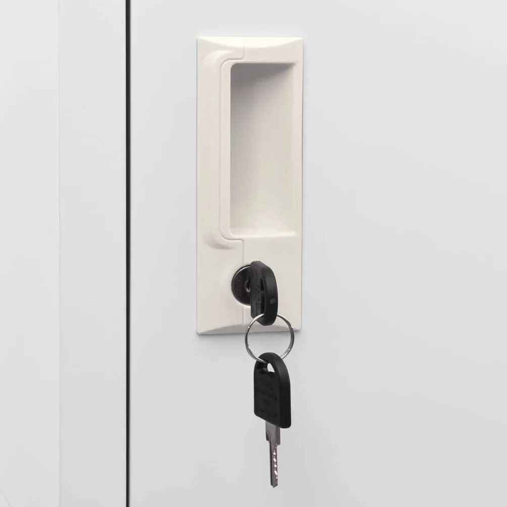 vidaXL Armadietto a 2 Scomparti 38x45x180 cm Mobiletto per Armadio Spogliatoio