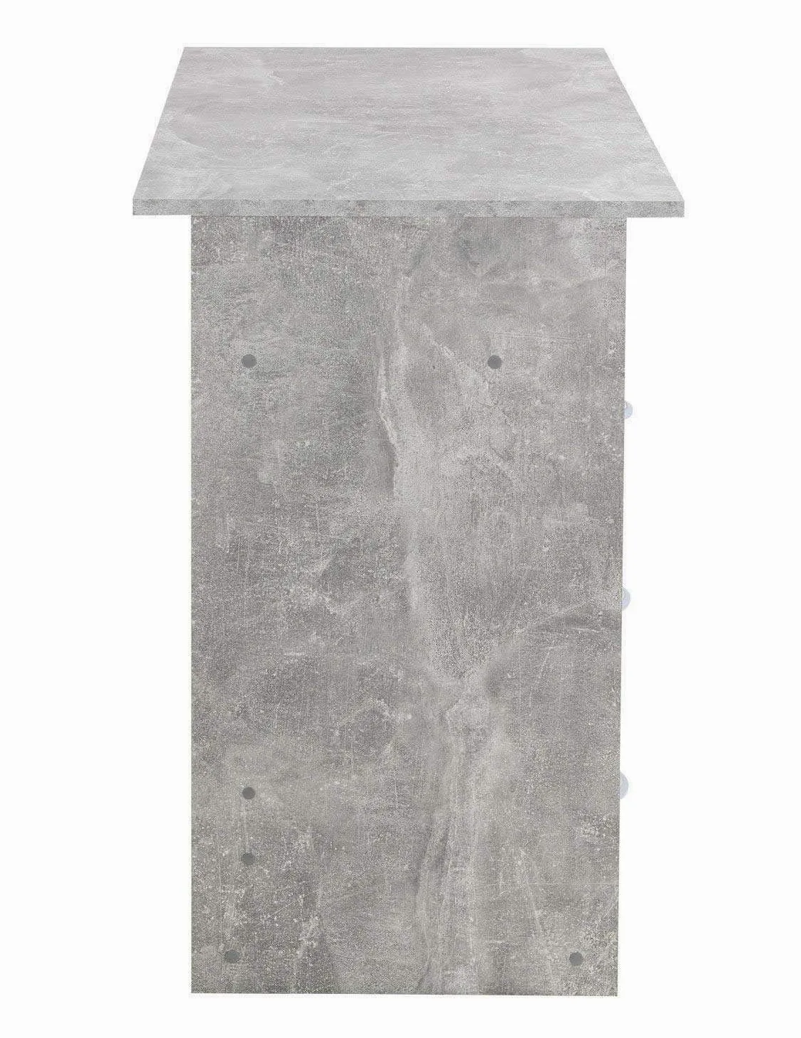 AVANTI TRENDSTORE - Adria - Scrivania con 3 cassetti bianchi ed 1 vano aperto, in legno laminato, disponibile in 3 diversi colori (Grigio)