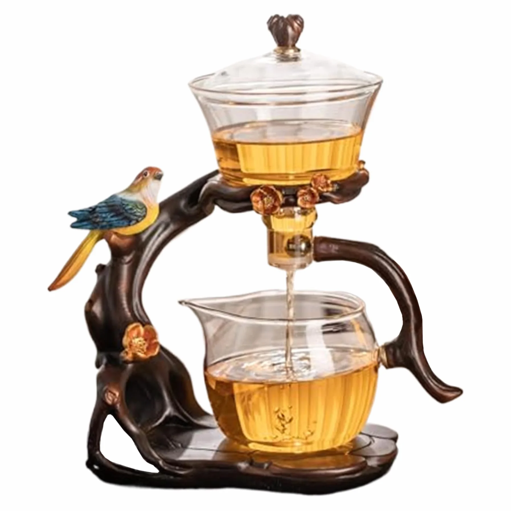Teiera magnetica in vetro borosilicato alto con infuser 300 ml 460 ml set da tè semi-automatico