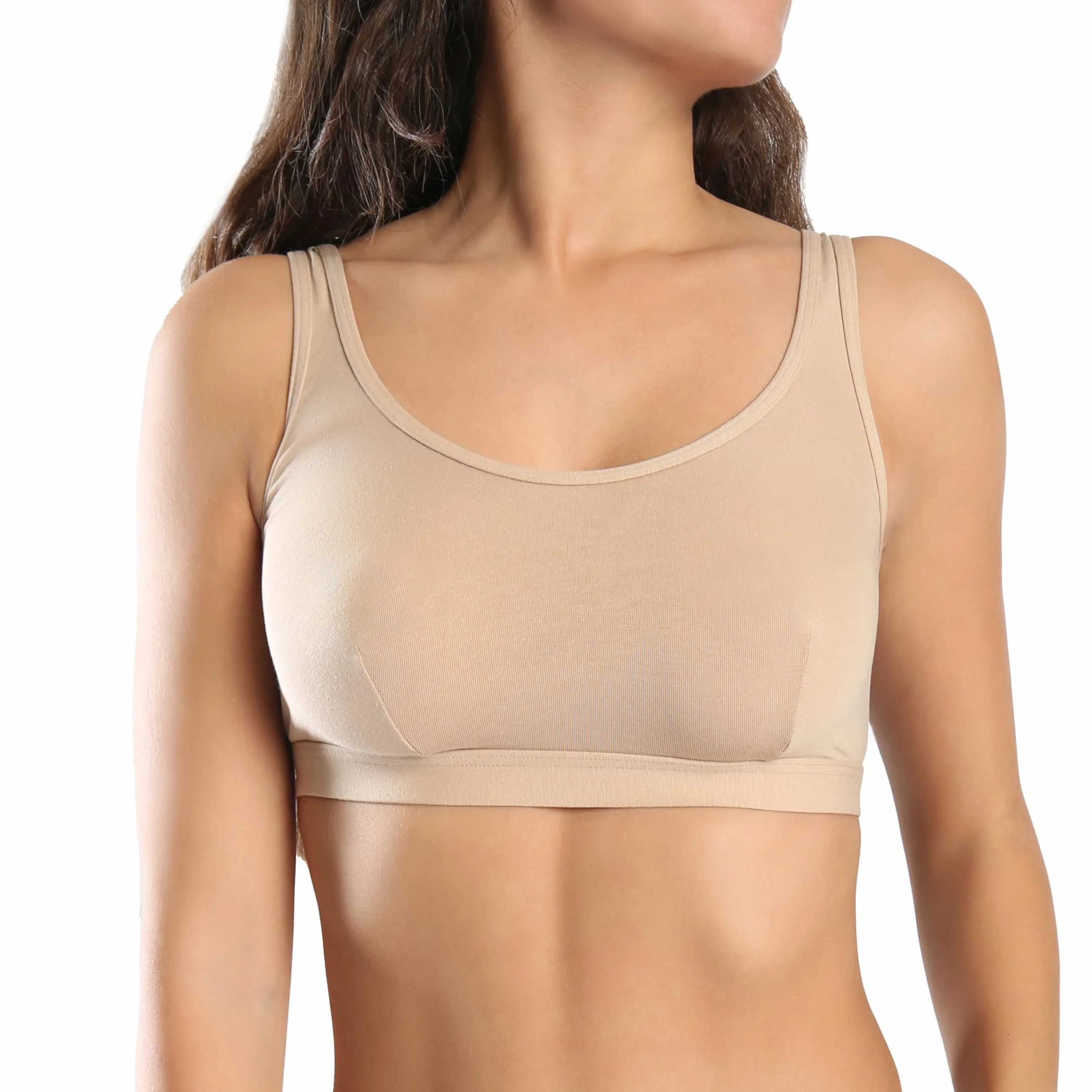 Cotonella Brassiere in Cotone Elasticizzato Senza Ferretto a Spalla Larga Sostegno Leggero