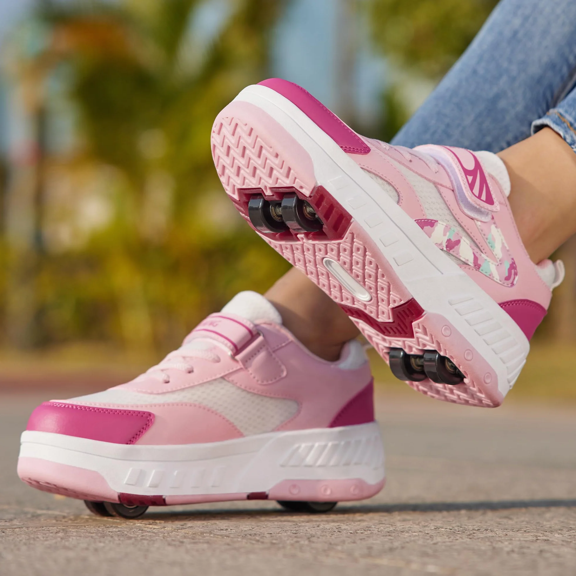 Scarpe con Rotelle a Scomparsa Bambino Bambina 4 Rotelle Sportive