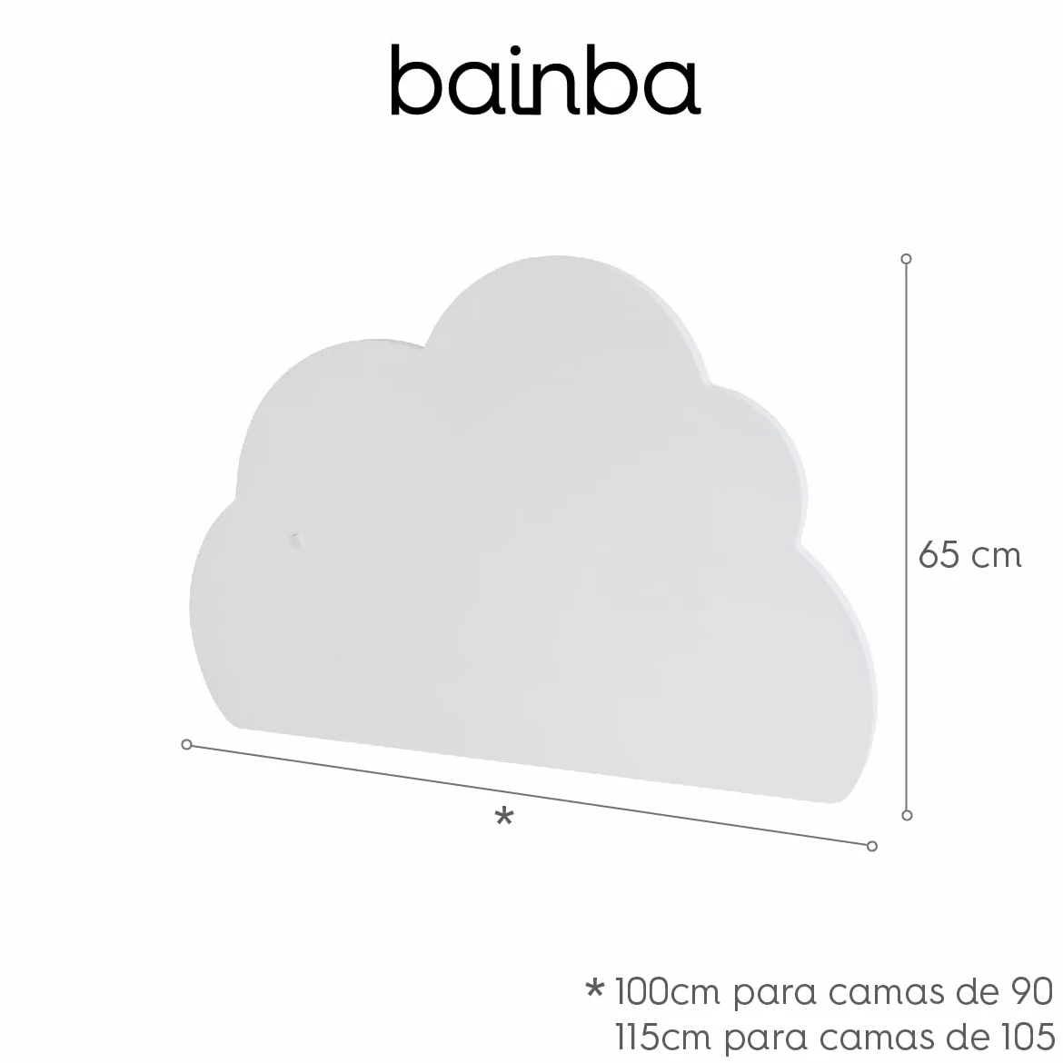 Bainba Testiera luminosa a forma di nuvola