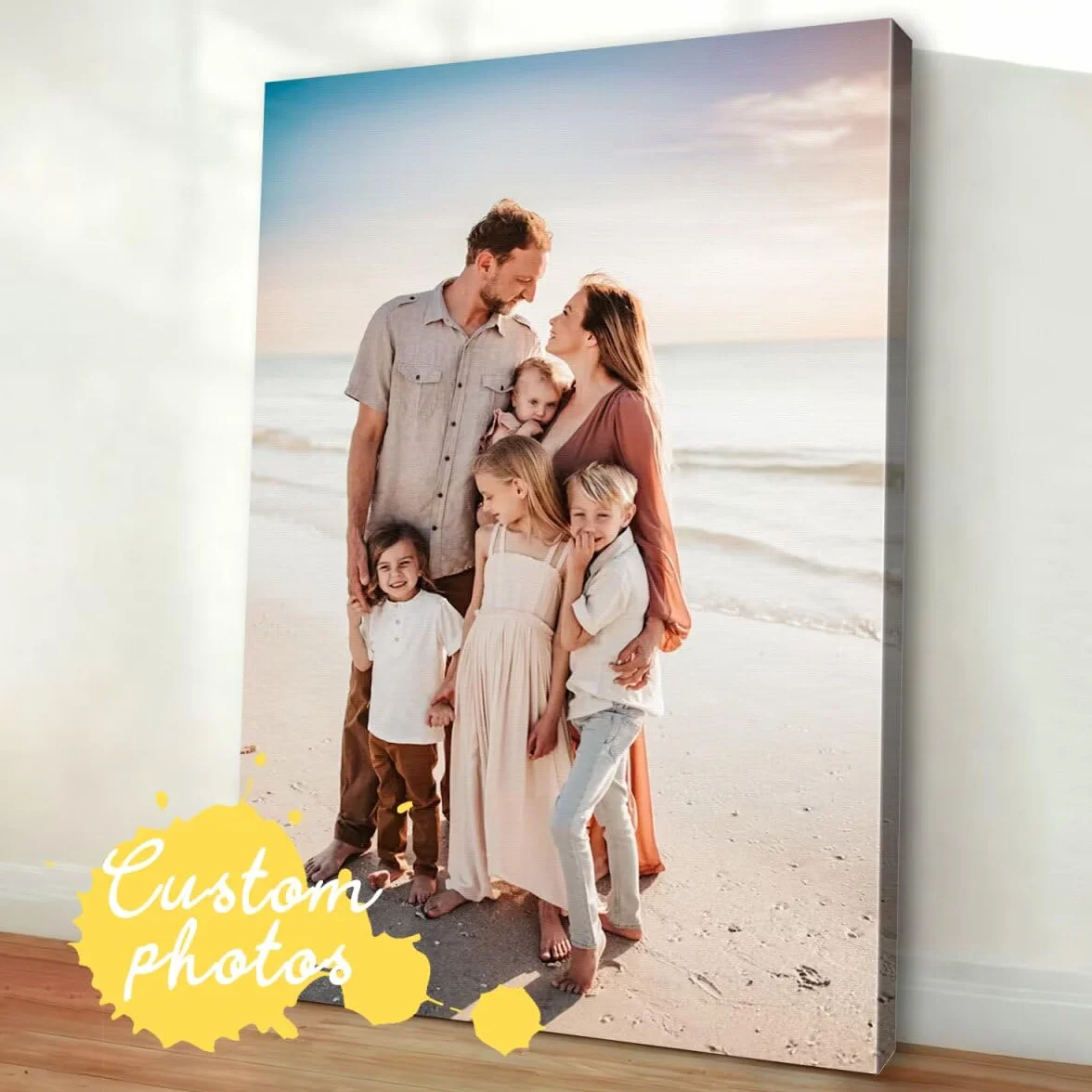 Personalizzata Stampa Su Tela 30x20cm Regalo Compleanno Donna Foto Famiglia Animali Domestici