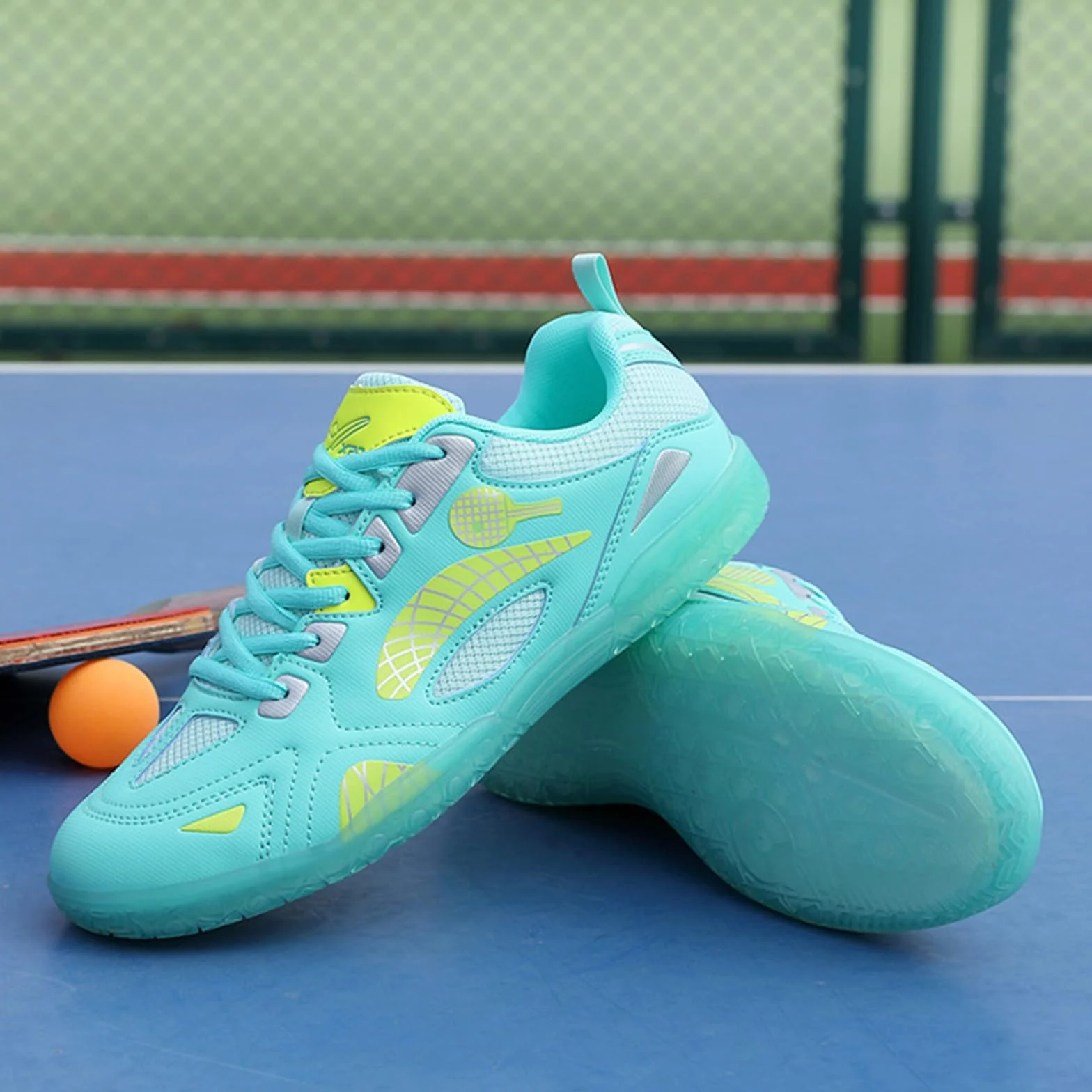 Scarpe da Badminton e Ping Pong Antiscivolo Leggere per Campi Indoor Uomo Donna