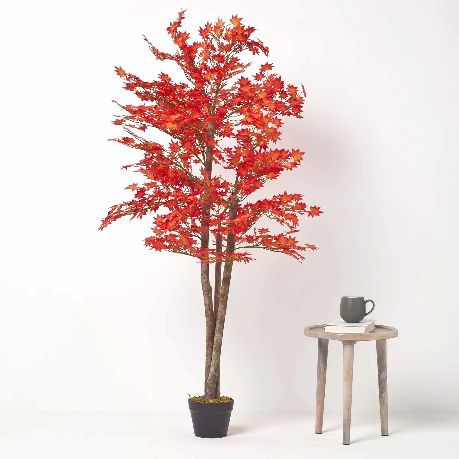 Homescapes acero rosso artificiale molto feuilli in vaso 160 cm