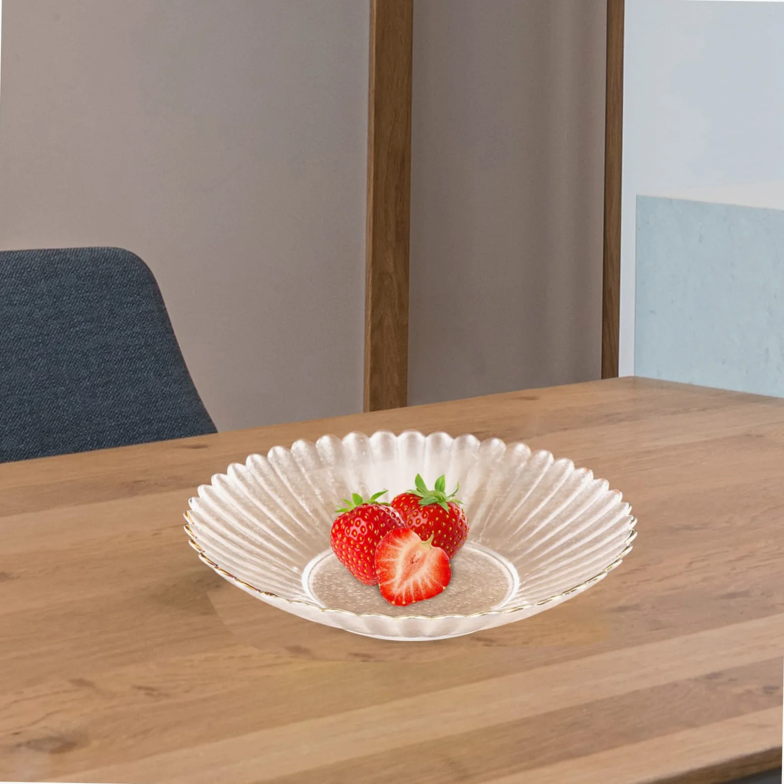 Dto Vassoio Multiuso per Frutta in Cristallo, Vassoio per Torte, Fornitura per Feste di Matrimonio