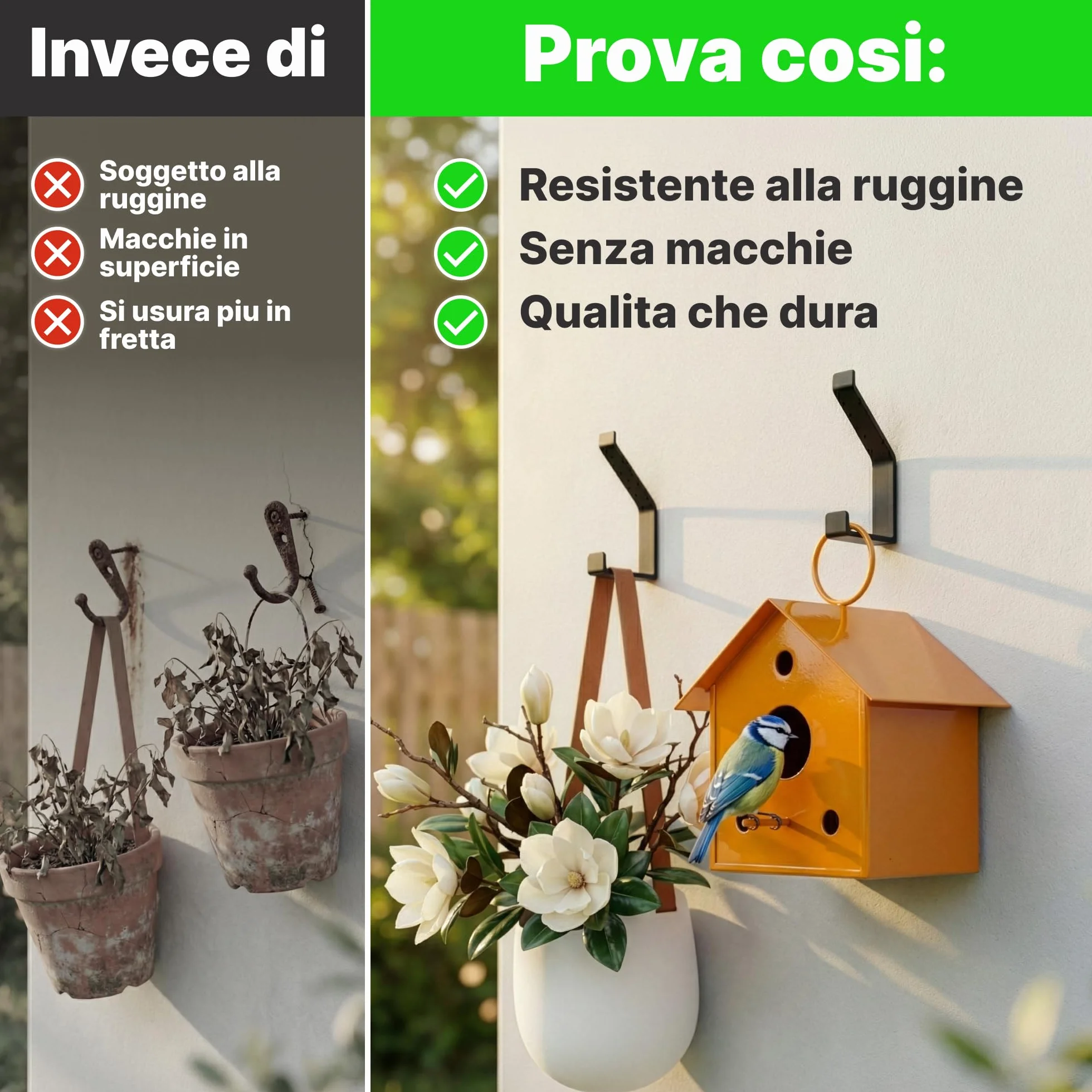 Appendiabiti da Parete Doppio Gancio 6 Pezzi Alluminio Nero