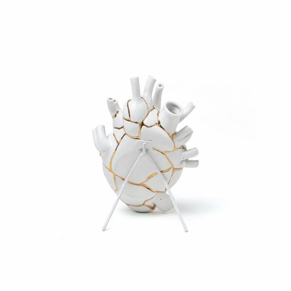 Love in Bloom Kintsugi porcellana e oro SELETTI