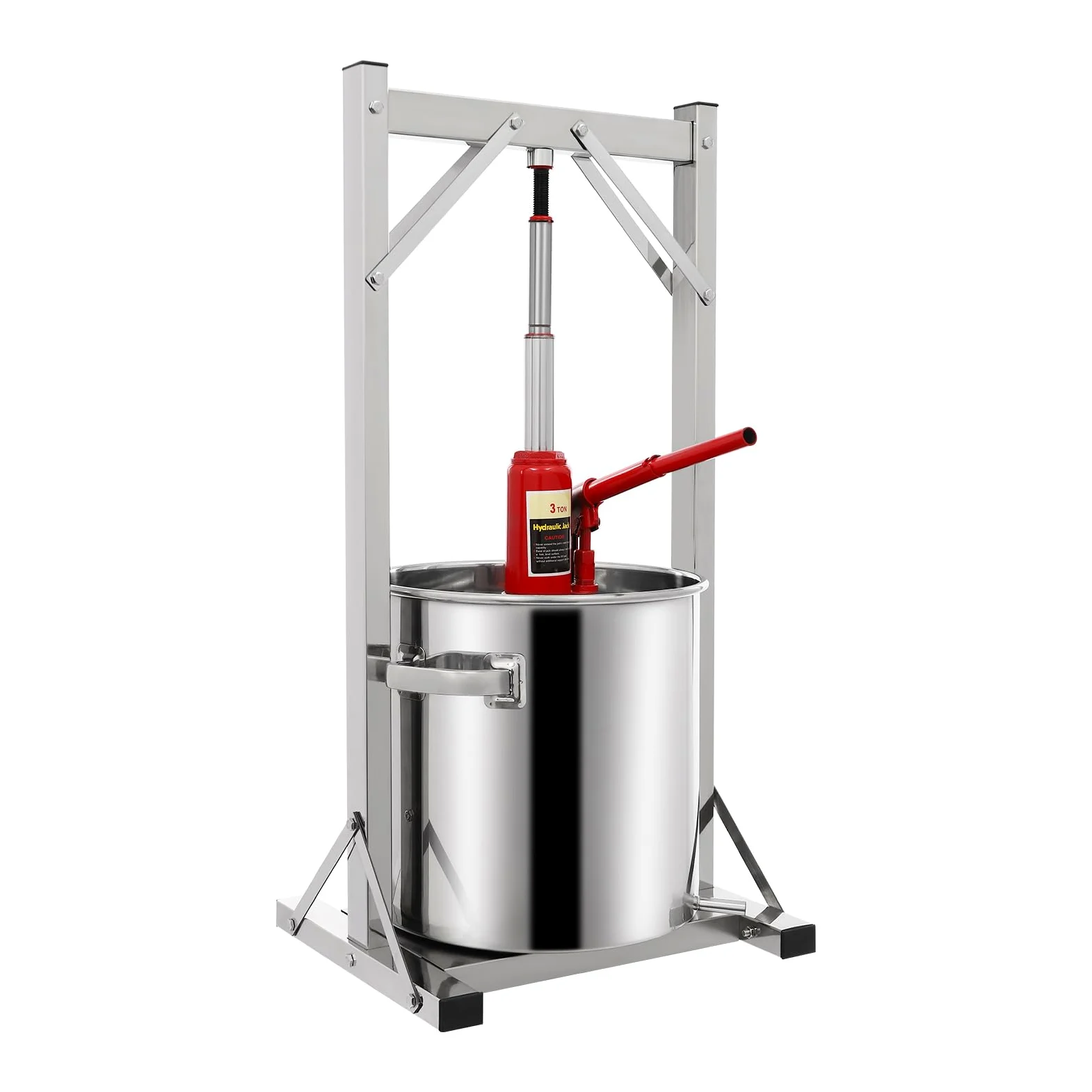 3T pressa idraulica in acciaio inox 22L spremiagrumi manuale per succo di sidro vino olio d'oliva