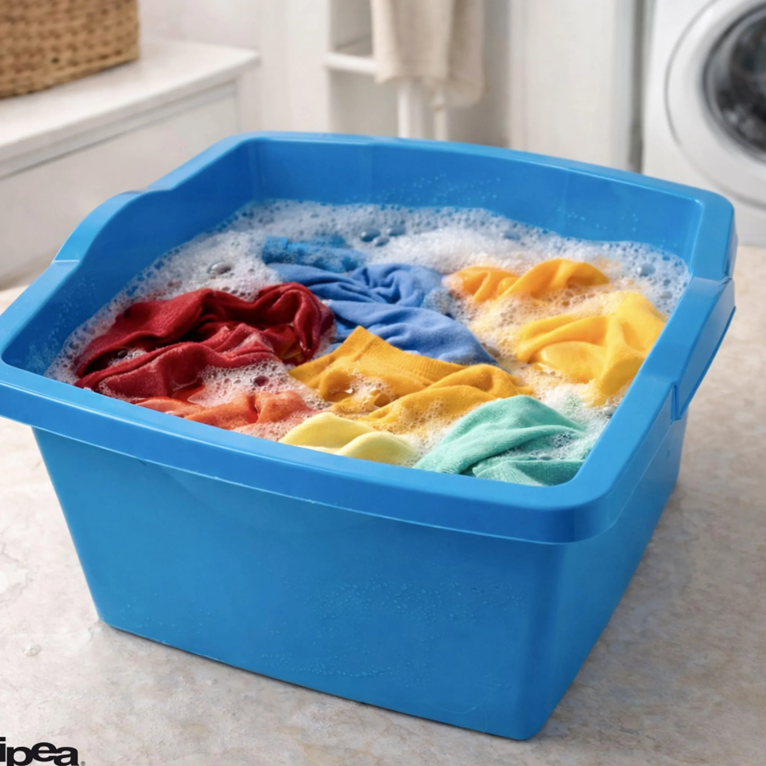 Bacinella in Plastica Quadrata Multiuso 7L - SUPER SOLIDA - Made in Italy - 33 x 33 x 16 cm - Vaschetta per Lavare Casa, Vesititi, Bucato, Piatti - Bacinella in Plastica Dura - Uso Interno ed Esterno