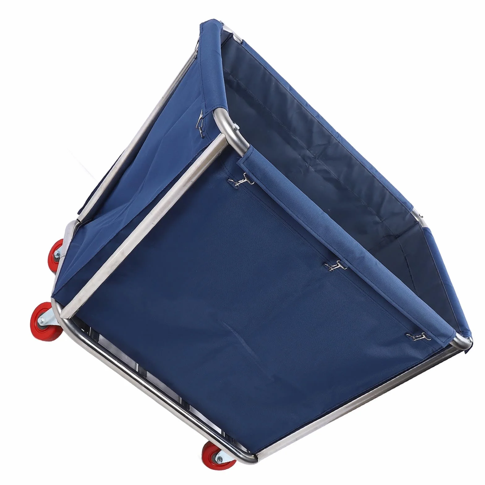 Carrello per Bucato Commerciale in Acciaio Inossidabile, con Ruote Flessibili, per Hotel e Lavanderie