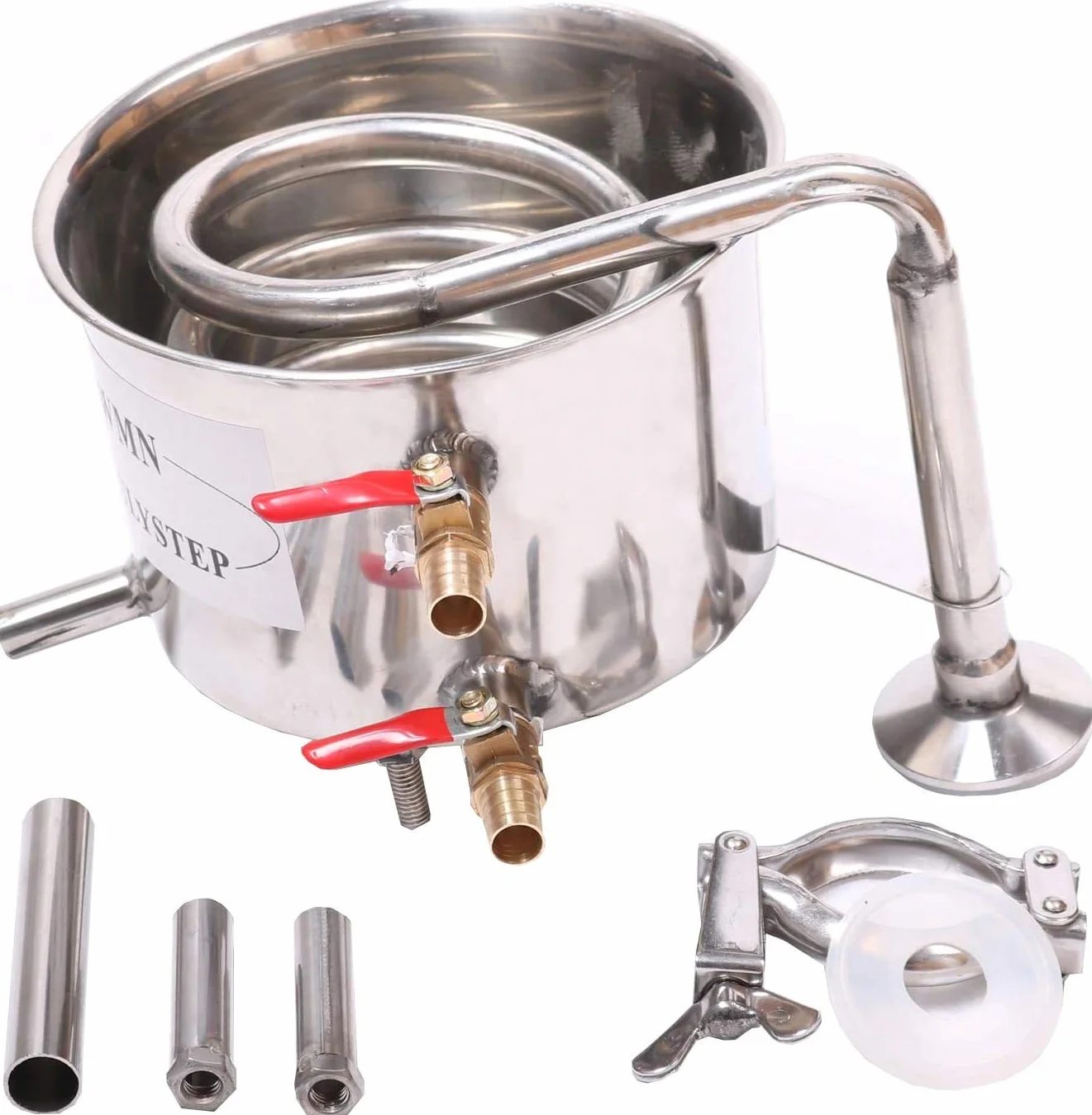 Fayelong CASA Alambicco Distillatore Acciaio Inossidabile Moonshine Alcol Rame Kit Per La Fermentazione Del Vino Per Fai Da Te Whisky Wine Brandy Vodka (3Gal/12Liters)