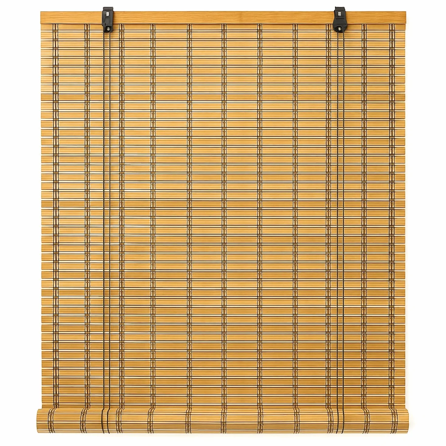 Virsus 1 Tapparella a rullo in Bambù Avvolgibile 6913, Tenda da sole in bamboo naturale colore Legno chiaro, arrotolamento carrucola per porte finestre Interni ed Esterni Varie Dimensioni (100x200 cm)