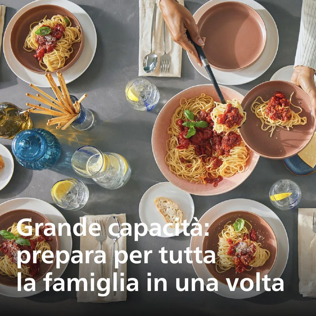 Philips Serie 7000 Macchina per la Pasta ProExtrude 8 Trafile Nero HR2665/93