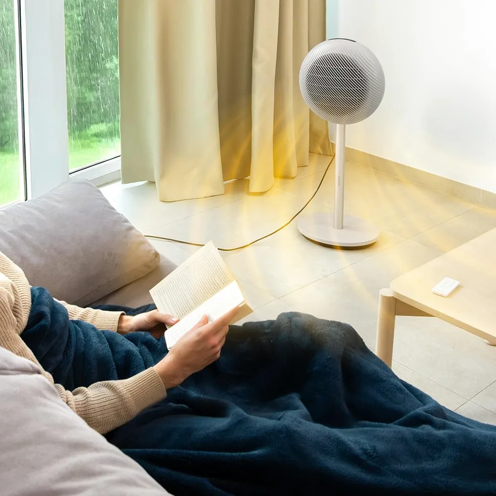 Cecotec Termoventilatore Ceramico a Colonna con Telecomando ReadyWarm 2100 Sun. 2000W, 2 Potenze, Basso Consumo, Display LED, Controllo Tattile, Termostato Regolabile, Oscillazione Automatica