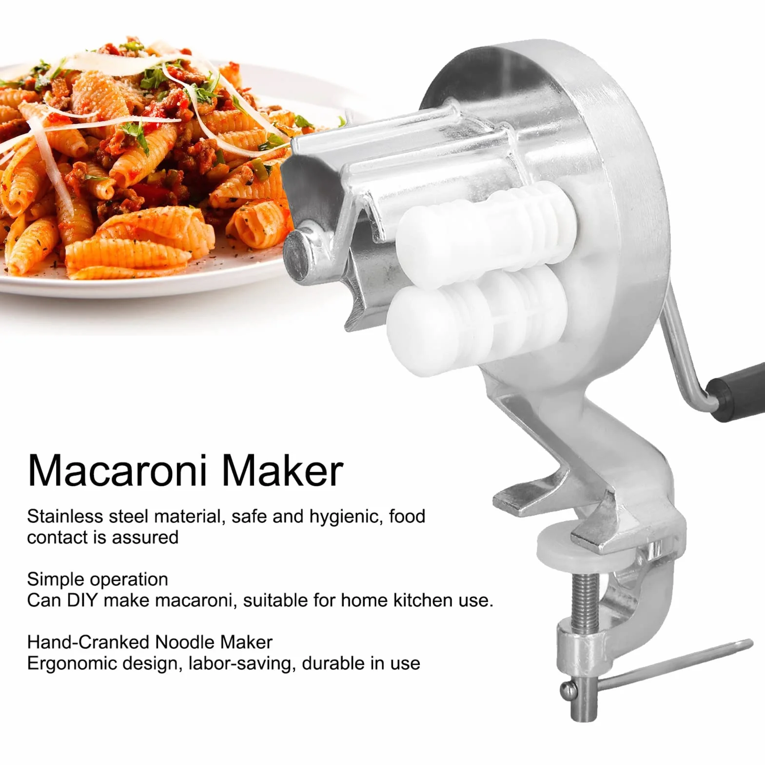 Macchina per Gnocchetti in Acciaio Inossidabile Macchina per Noodle Manuale Pressa a Manovella