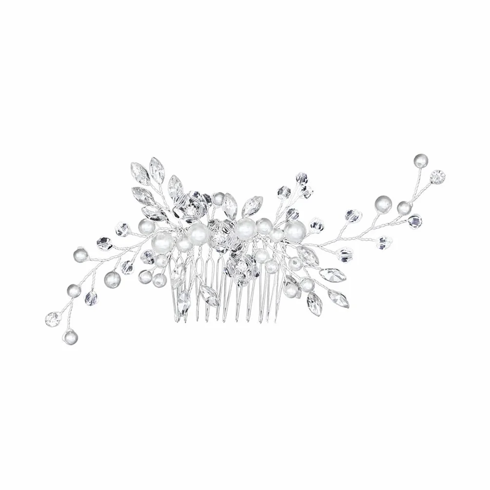Sposa Pettine per Capelli Donna Fiore Perla Ornamenti Copricapo Accessori