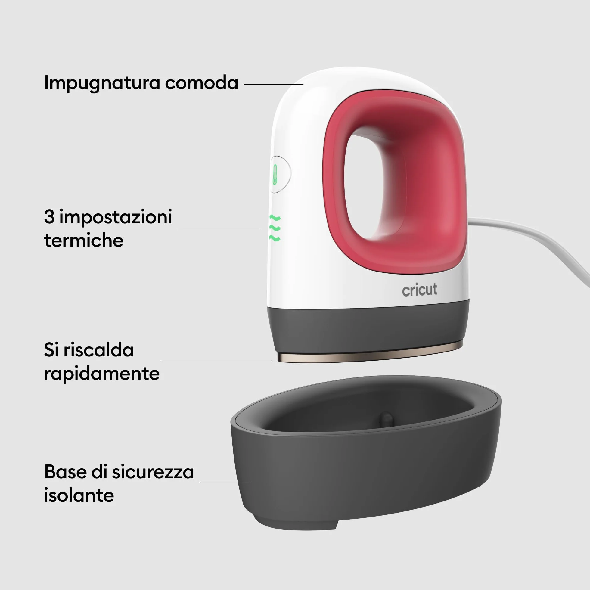Cricut EasyPress Mini Pressa termica compatta per termoadesivo vinile HTV sublimazione Raspberry