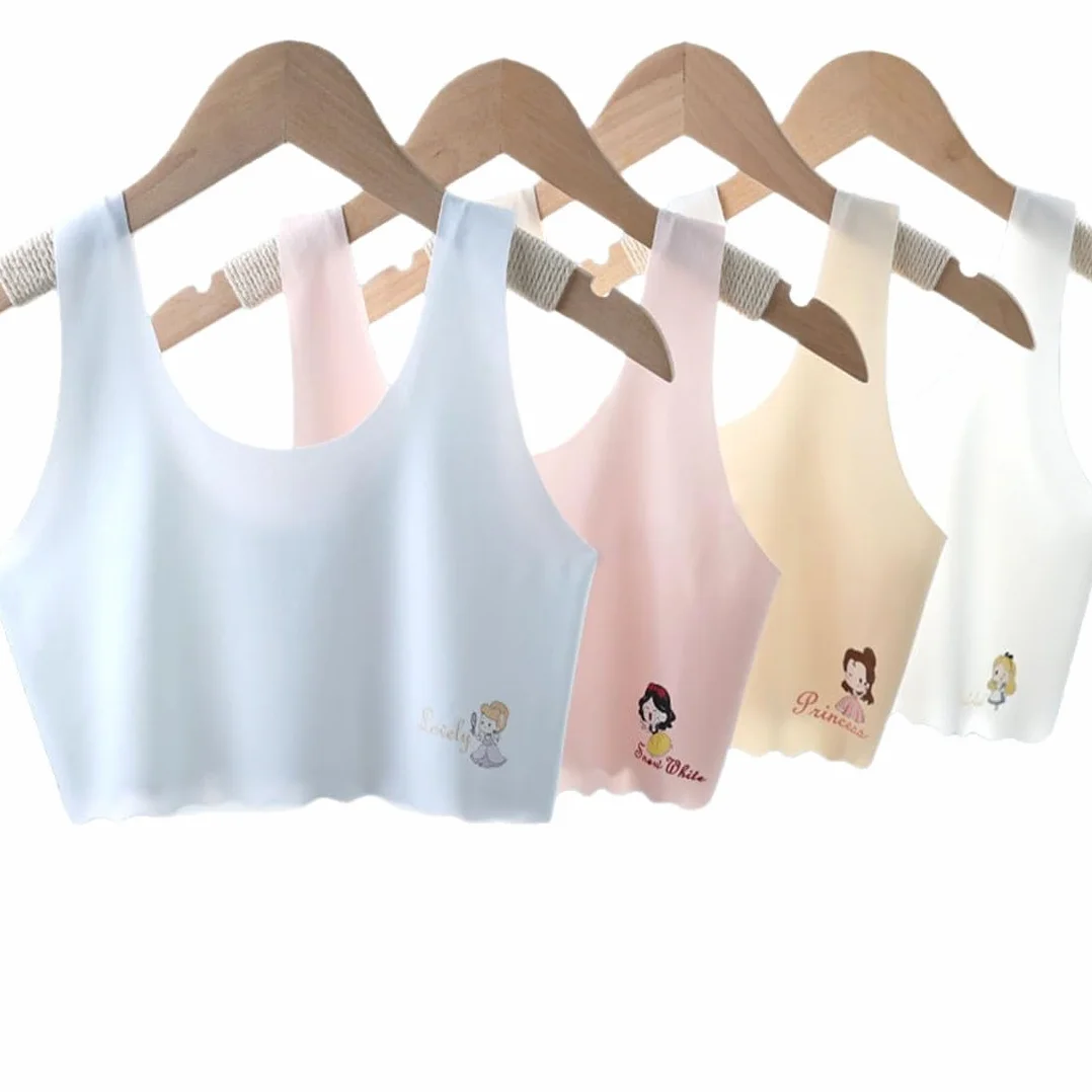 Reggiseno Top Bambina Cotone Ragazza 8-12 Anni 4 Pezzi