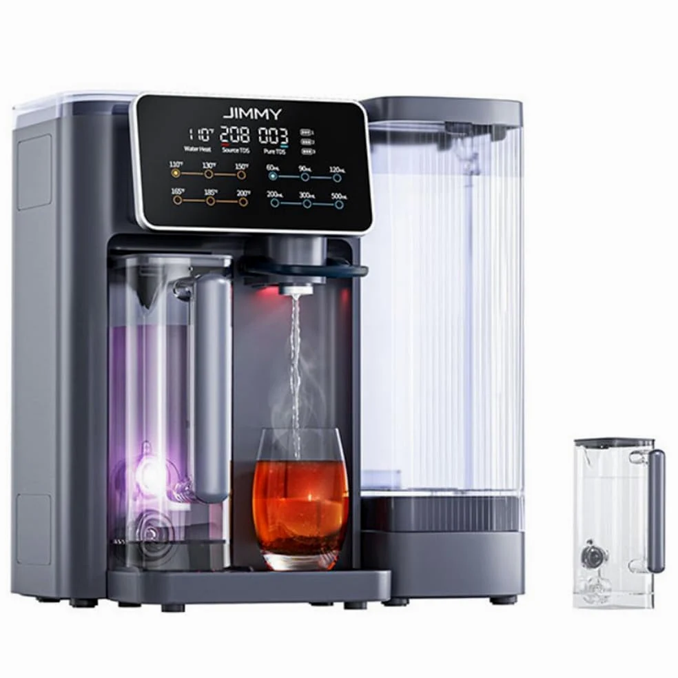 Jimmy R9 Purificatore d'acqua ad osmosi inversa Domestica per Controsoffitto Dispenser Acqua Calda 7 Fasi Filtrazione UV Riscaldamento 3S 7 Temperature Monitor TDS
