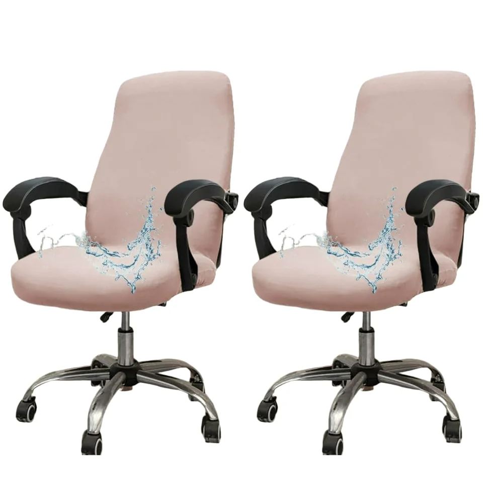 Confezione da 2 coprisedia da ufficio, elastici, universali, rimovibili, lavabili e decorativi, per casa e ufficio
