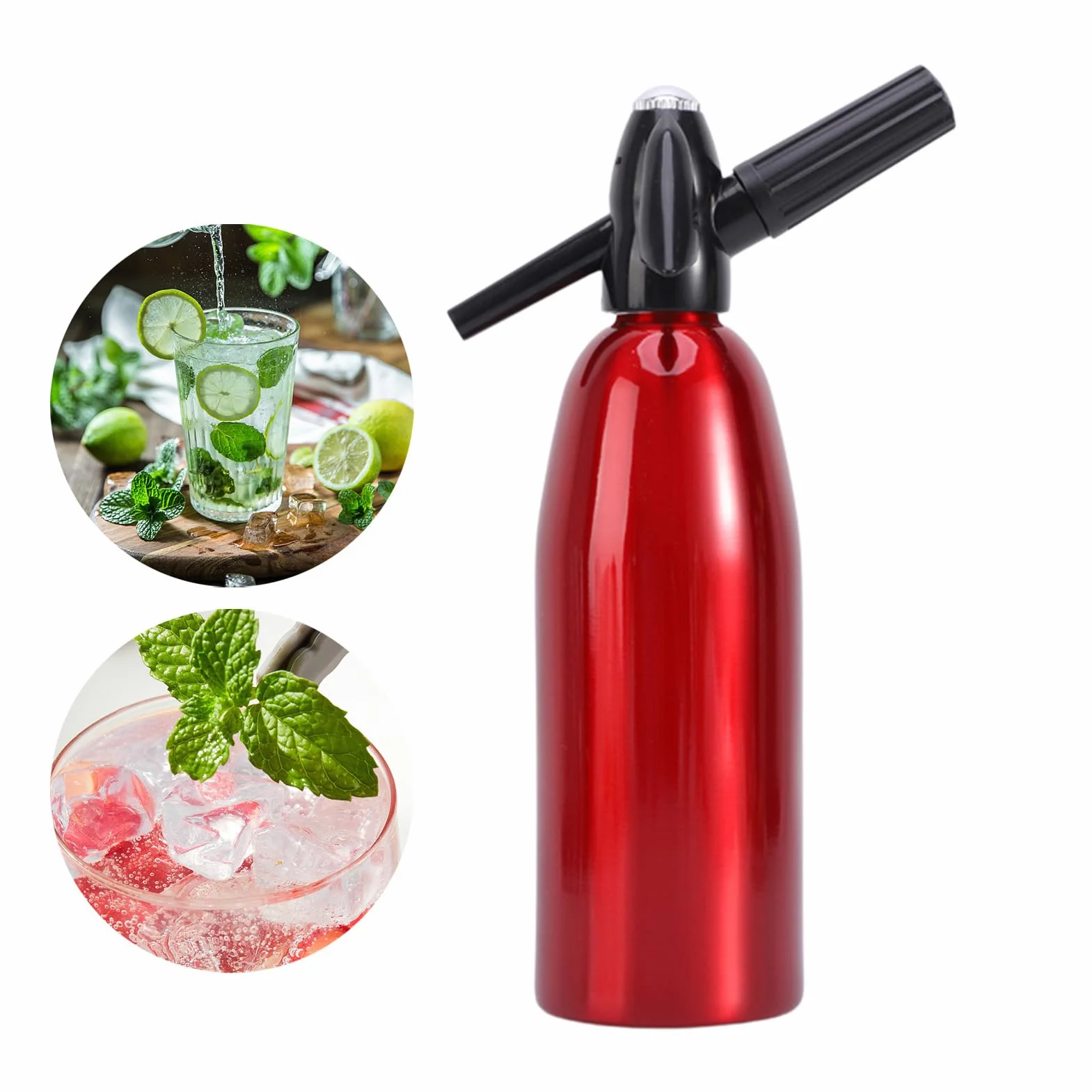 Produttore di acqua di soda - Bottiglia di sifone di soda - Macchina 'acqua Seltzer - Macchine per soda per la casa Cucina Party, per bevande gassate