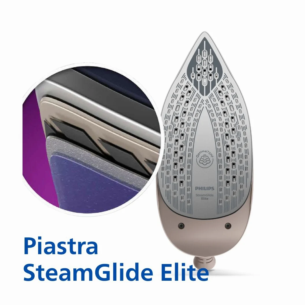 Philips PerfectCare Serie 7000 Ferro da stiro con Caldaia - 600g Colpo Vapore, 8,5 Bar, OptimalTEMP, Piastra SteamGlide Elite, Serbatoio Estraibile 1,5L, Vapore Verticale, Easy De-Calc (PSG7200/60)
